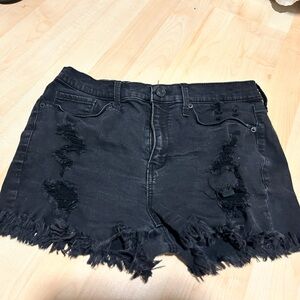 MUDD Distressed Black Denim Shorts SIZE 11